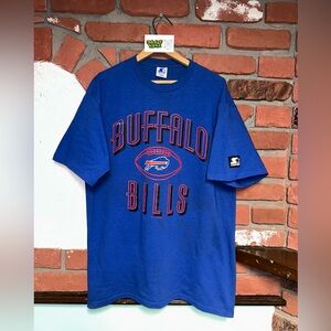 Vintage NFL Starter Buffalo Bills Blue/Red Athletic Graphic T-Shirt Tee Large